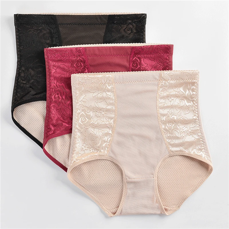

Women Sexy Lingerie Mid-high Waist Hip Shaping Ladies Panties Postpartum Corset Body Belly Pants Breathable Briefs