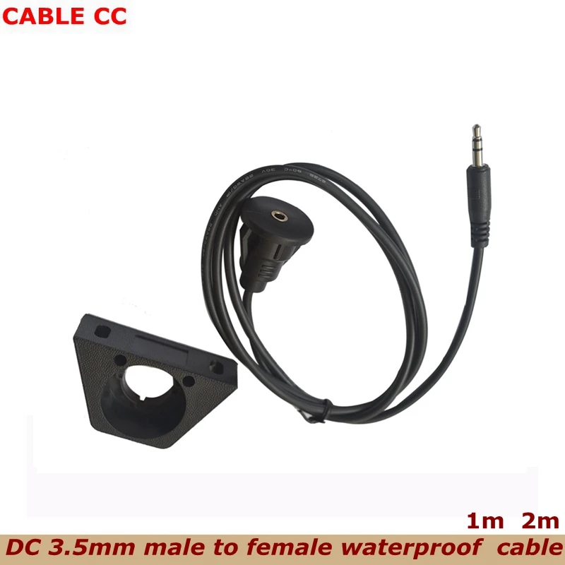 

DC 3.5mm male to female extended instrument panel waterproof installation cable for ships, cars, trucksars and motorcycles