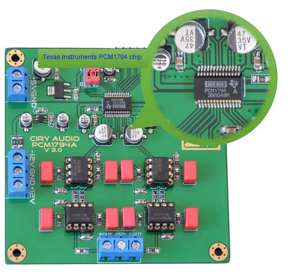 HiFi PCM1794A 1974 DAC декодер модуль 24 бит 192 к золото PCM1794 IIS аудио цифровой модуль ies интерфейс NE5532 NE5534/H014