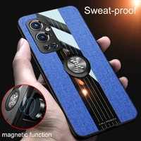 invisible finger ring holder phone case for oneplus nord n10 n100 8 8t 6 6t 7 7t 9 9r pro 5g shockproof cloth pattern back cover