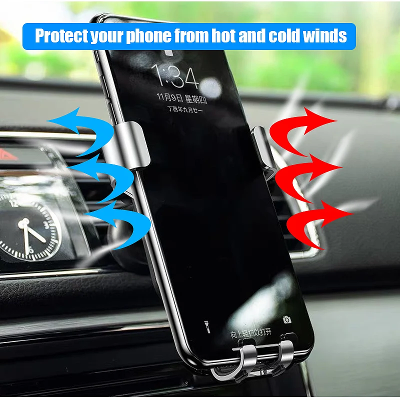 1Pcs Car Air Vent Stand Phone Gravity Bracket Accessories For Hyundai Accent Azera I10 I20 I30 I40 IX20 IX35 Elantra GDI | Автомобили и