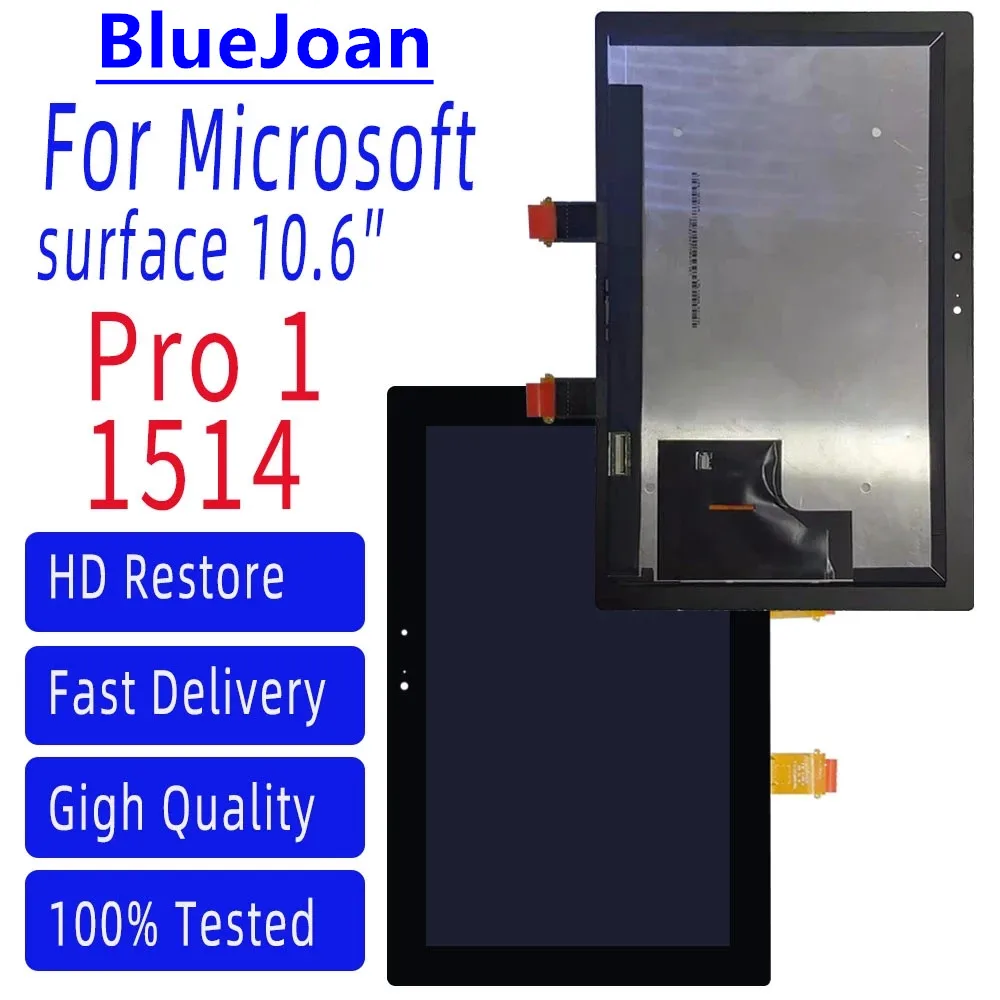 

ЖК-дисплей 10,6 дюйма для Microsoft Surface Pro1 1514, сенсорная панель, дигитайзер в сборе, Запасная часть