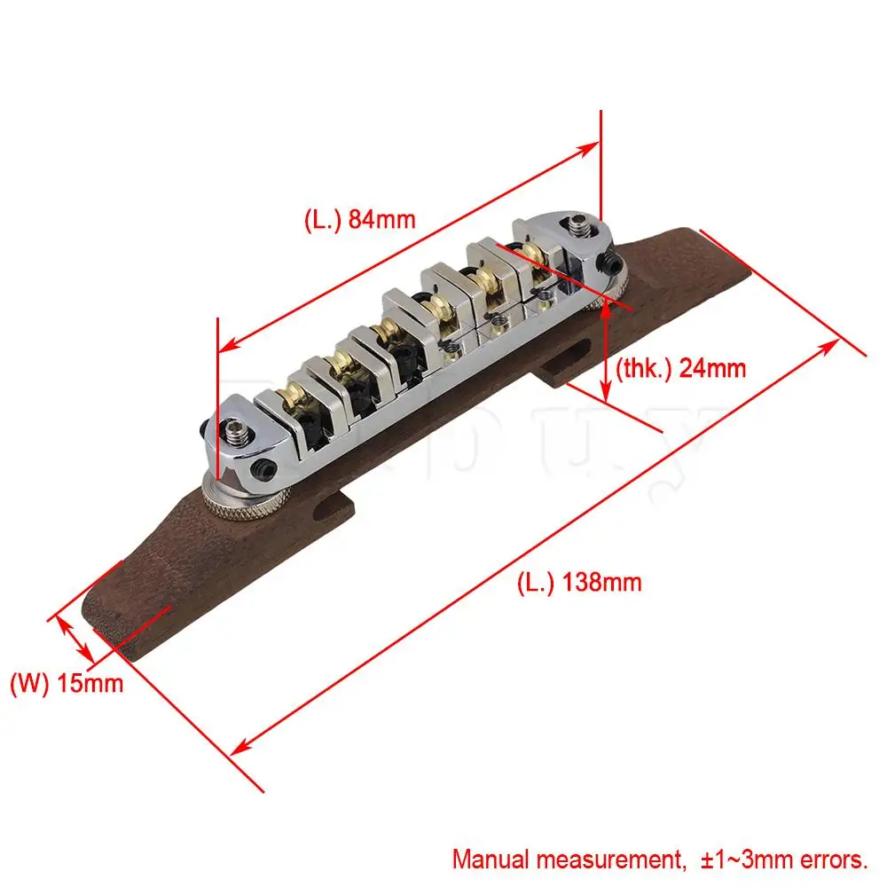 Yibuy палисандр Мост посеребренный с обычными седлами Archtop джазовая гитара Часть|set