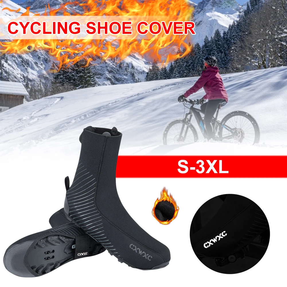 

Cycling Shoe Covers Neoprene Waterproof Thickened Winter Cycling Overshoes for Men Women Thermal Warmer