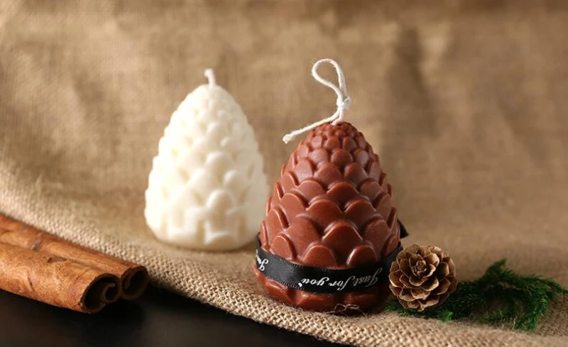 8 Cavitys Pine Cones Silicone Mold Candle Molds DIY Handmade Making 3D Aromatherapy Candles Beeswax | Дом и сад
