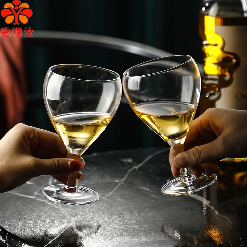 

Aixiangru Creative Drop Shape Blow Champagne Glass Unleaded Glass Cocktail Glass Juice Glass Wine Glass High Foot