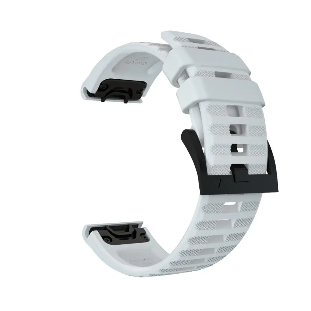 White 22 мм ремешок для часов Garmin Fenix 6& 6 Pro/5 Plus/Forerunner 945 935 S60 быстросъемный спортивный силиконовый ремешок для часов браслет - Цвет ремешка: White
