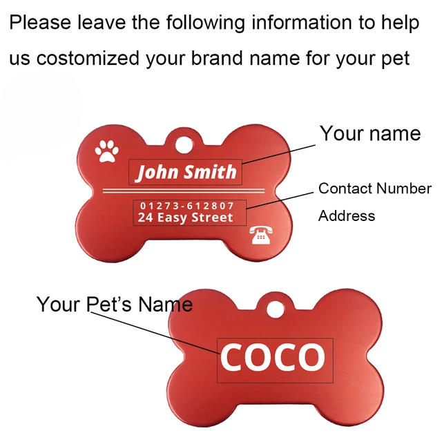 Personalized ID Dog Tag Custom Cat Tags for Small Large Dogs Engraved Name Pet Products ID Tag for Dog Accessories 2