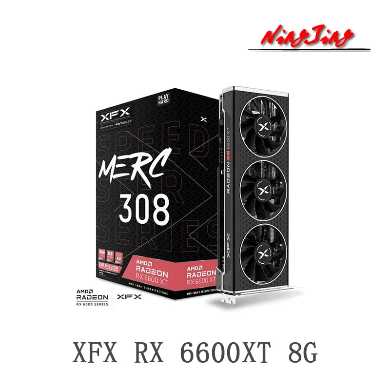 XFX AMD Radeon RX 6600 XT 8 Гб GDDR6 128-bit 7nm 6600XT Новый | Компьютеры и офис