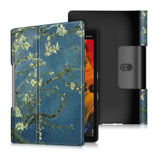 flower Ультра тонкий смарт-чехол из полиуретановой кожи чехол-подставка чехол для lenovo Yoga tab 5 X705F tablet YT-X705F - Цвет: flower