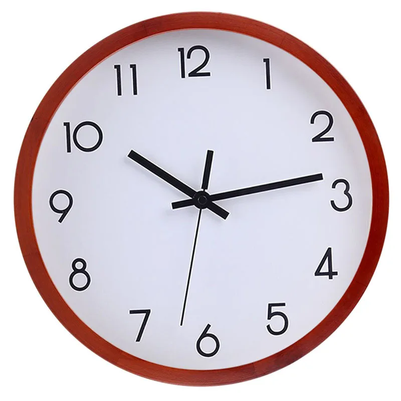 

Modern Brief 12 Inch Wood Needle Wall Clock Living Room Bedroom Silent Quartz Clock Creative Home Office Decor