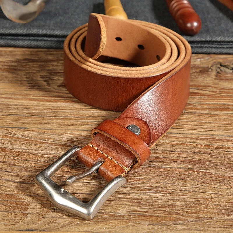 Fashion High Quality Genuine Leather Belt Luxury Designer Casual Men's Belts  New Alloy Buckle Strap Male Jeans For Man Cowboy