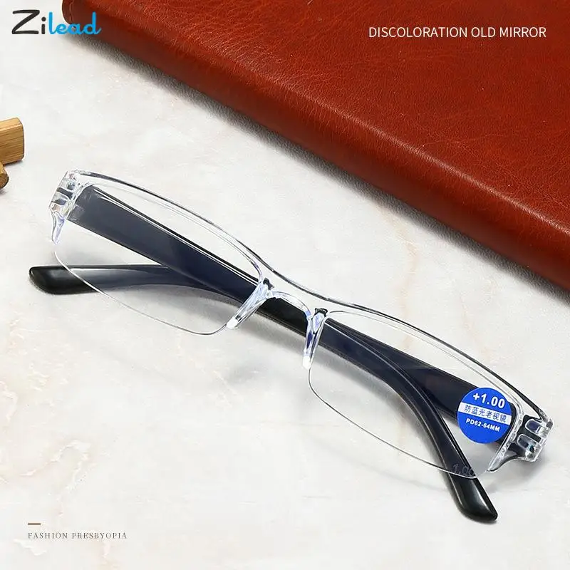 

Zilead Fashion Square Reading Glasses Women Men Anti Blue Light Presbyopic Eyeglasses Magnifier Eyewear Diopter+1.0~+4.0 Unisex