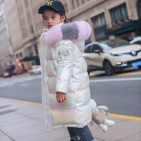 2021girls winter colorful bright warm down padded jacket coat