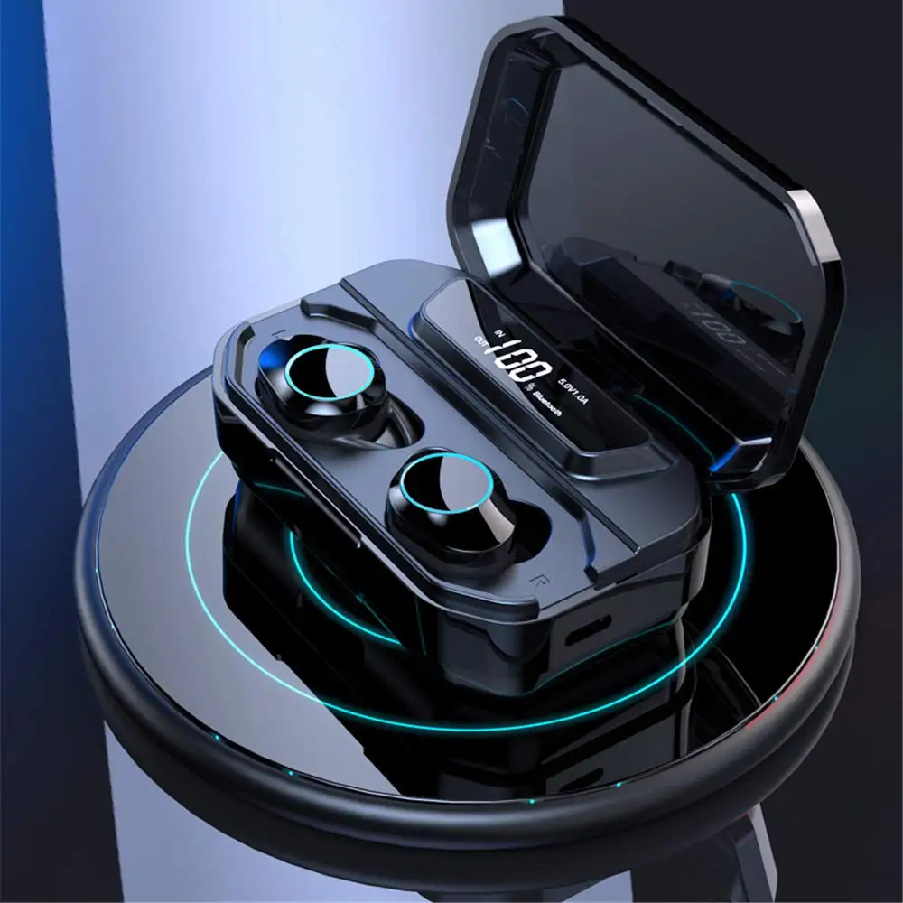 G02 наушники вкладыши TWS с 5 0 Bluetooth 9D стерео IPX7 Водонепроницаемый Беспроводной