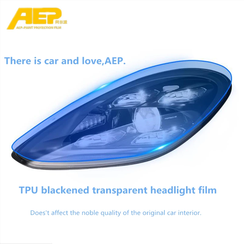 AEP ТПУ черненая наклейка на фары автомобиля Анти Царапины пленка для Porsche Macan Cayenne