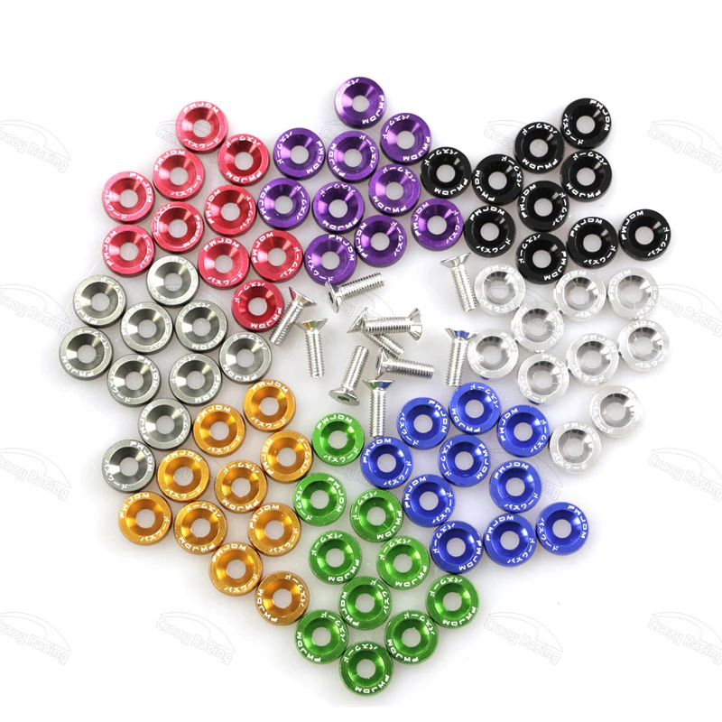 10pcs M6 JDM Car Modified Hex Fasteners Fender Washer Bumper Engine Concave Screws Car-styling | Автомобили и мотоциклы