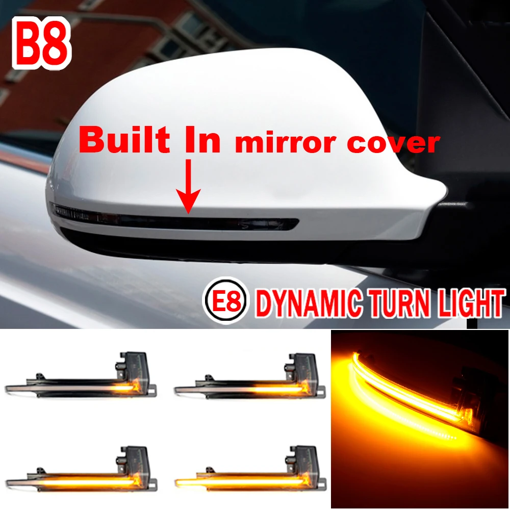 

2 Pieces for Audi A4 A5 S5 B8.5 RS5 RS4 Dynamic Scroll LED Turn Signal Light Sequential Rearview Mirror Indicator Blinker Light