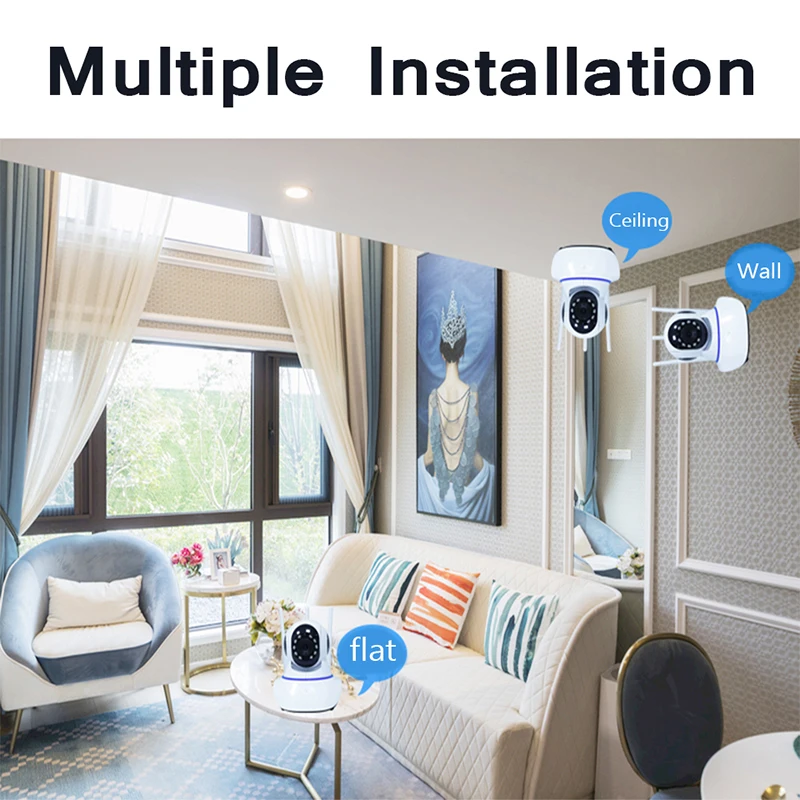 Камера видеонаблюдения DAYTECH домашняя камера безопасности 2 Мп Wi Fi двусторонняя