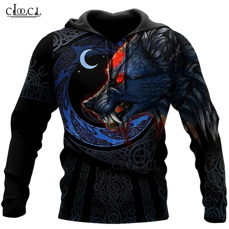 

HX Newest Fenrir Viking Wolf Tattoo 3D Print Fashion Hoodie Mens Sweatshirt Zip Pullover Fashion Casual Tracksuit Drop Shipping