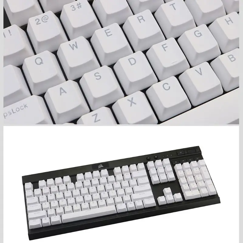 PBT двойной выстрел с подсветкой 108 Top lit просвечивающий полупрозрачный колпачок