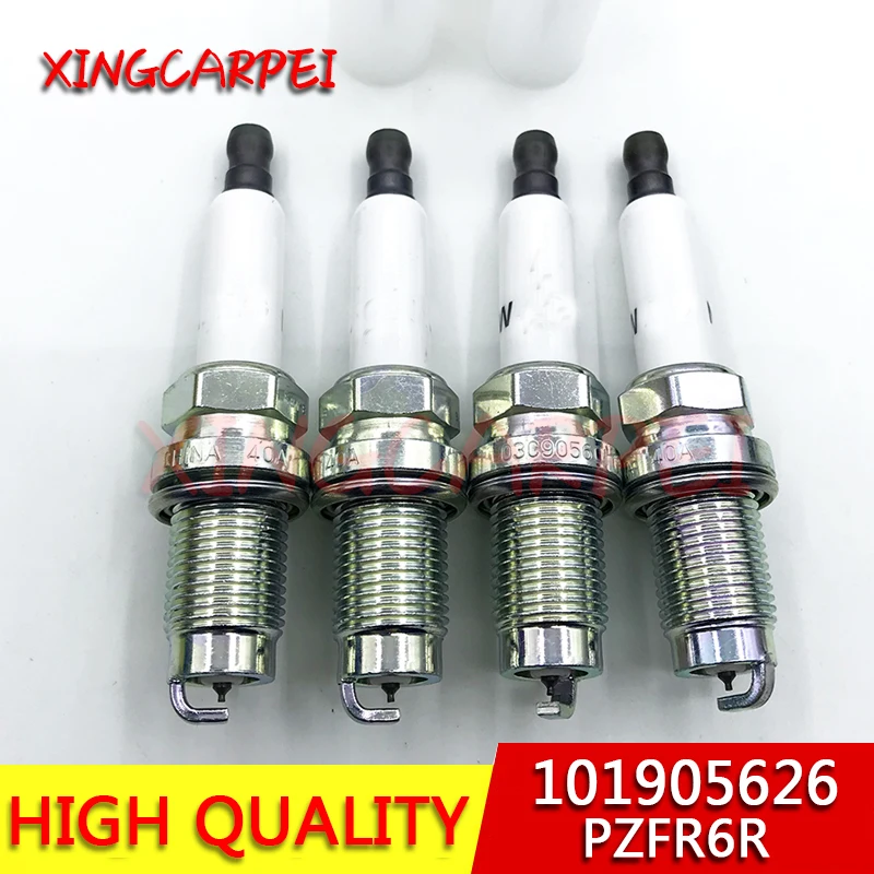 4 шт. Iridium Power Свеча зажигания PZFR6R 101905626 для volkswagen PASSET Гольф камера Bora Touran Поло Audi A1A3