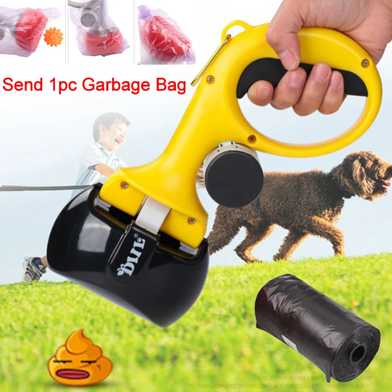 

2 In 1 Pick Up Holder Waste Cleaning Tools With 1 Roll Poop Bag Pet Dog Poop Picker 1Pcs
