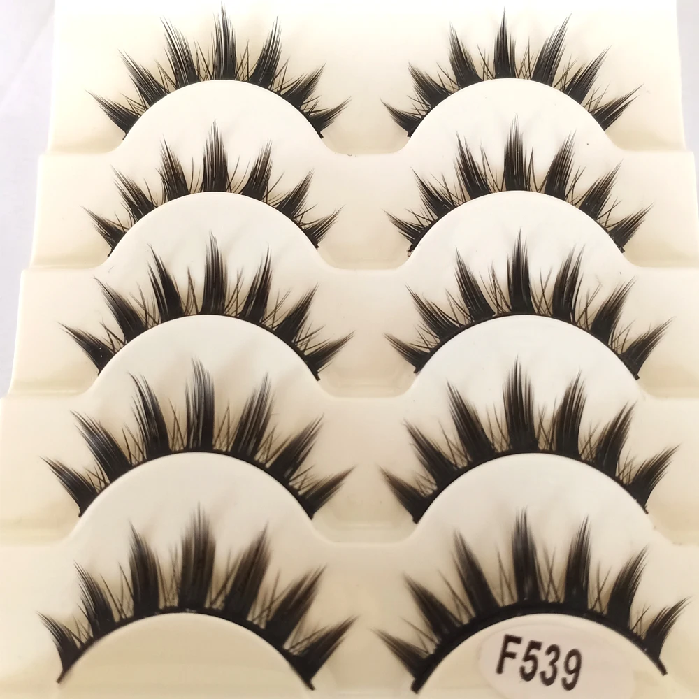 HBZGTLAD Natural Long Cosplay Makeup Cross Strip False Eyelashes Black Eye Lashes 5pair -Zentai shop online Hdf1eaa8a2fa24b56a07d92dff3ca7852g.jpg
