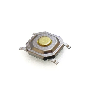 12 В 5,2*5,2*1,5 мм 12 В а 4-контактный SMT кнопочный переключатель металлическая тактильная микро, тактовый сенсорный переключатель медный прерыватель 4x4x