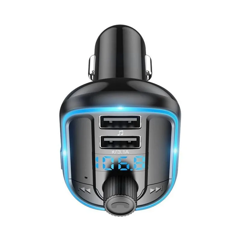 

Bluetooth Handsfree Car Kit Car MP3 Player Audio Receiver Modulator Bluetooth Car USB Charger Charging Dual Transmin Fast F U9S8