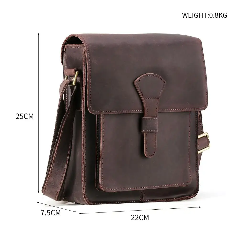 Роскошная Высококачественная Мужская кожаная сумка мессенджер через плечо