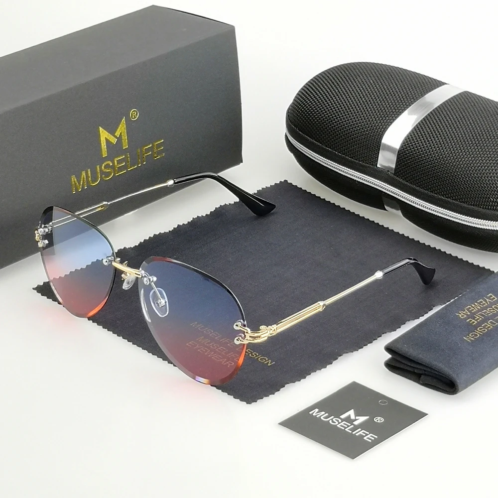 Модные синие и красные солнцезащитные очки для женщин мужчин вождения UV400