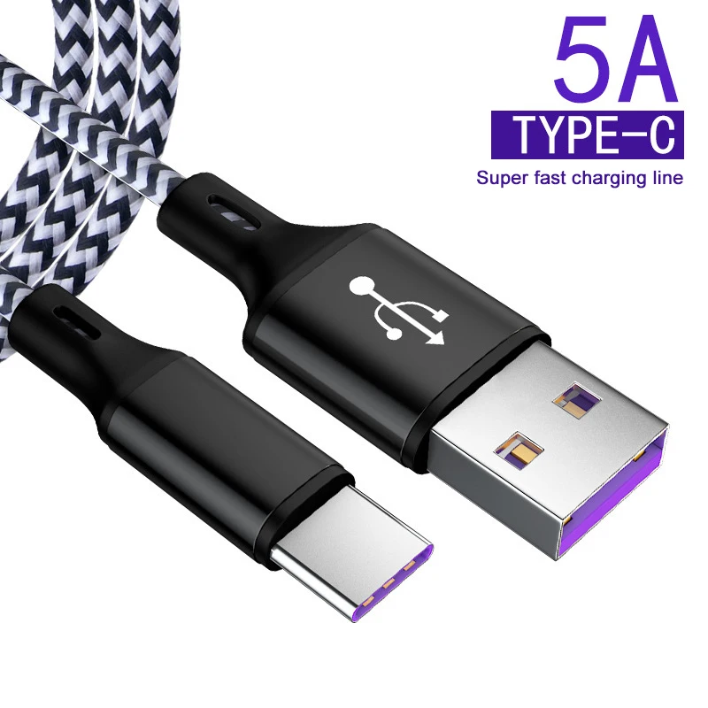 Кабель зарядный Olhveitra USB Type C с поддержкой быстрой зарядки 5 А|Кабели для мобильных