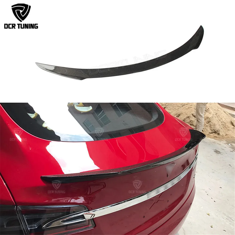 Задний спойлер для багажника автомобиля из углеродного волокна Tesla Model S 4 Door Sedan 2012