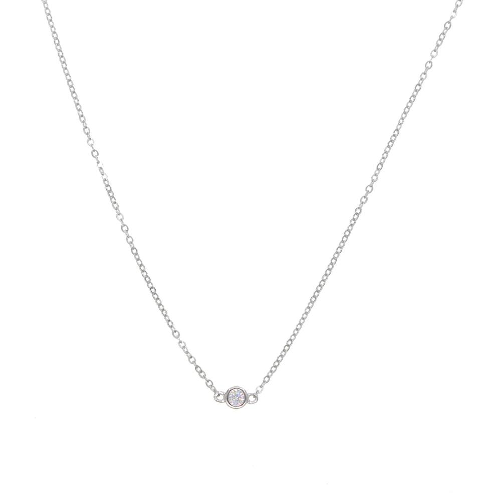 

Collier Sale Collares 2021 Trendy Chain Single Zircon 925 Silver Necklace Women Fashion Accessories Jewelry Wedding Choker