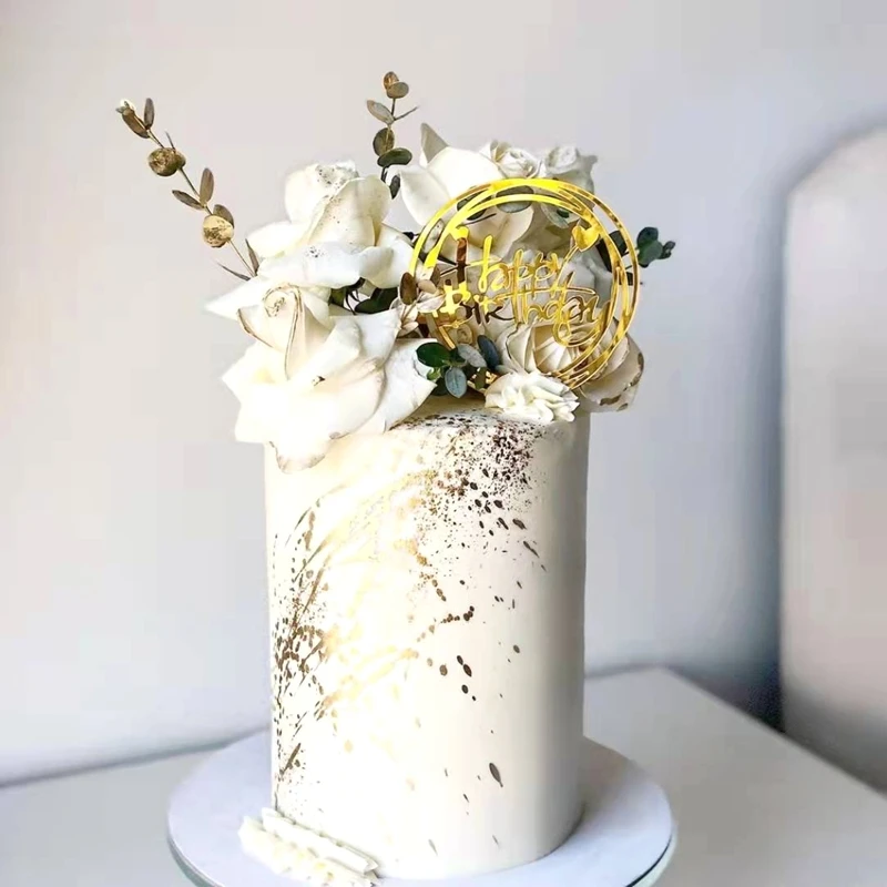 33 вида украшений для торта с днем рождения Золотое акриловое украшение детского