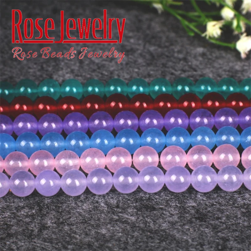 Натуральный камень голубой красный зеленый фиолетовый нефрит круглые бусины