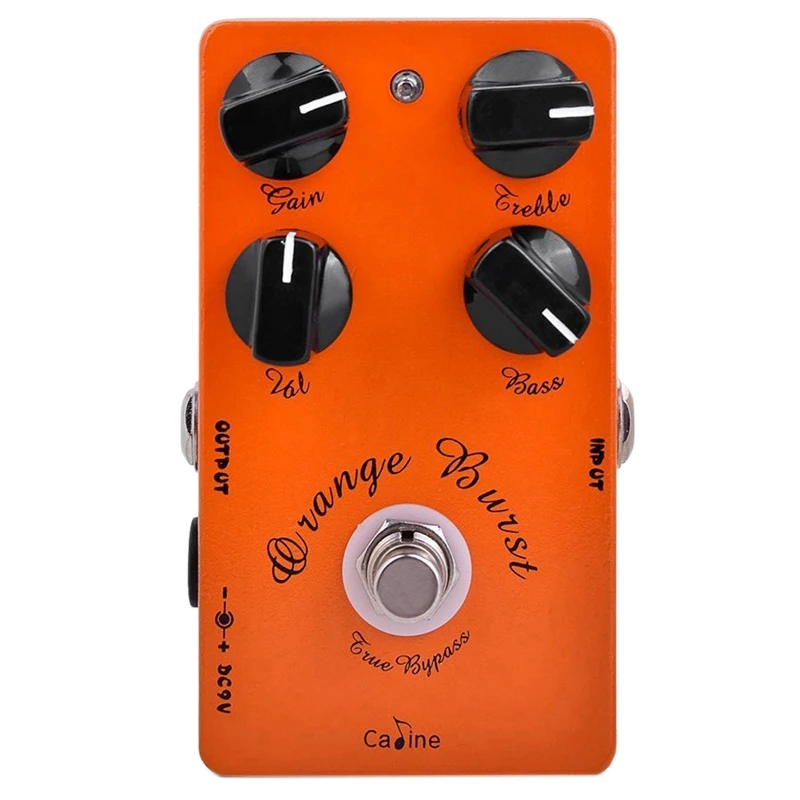 

Caline CP-18 Burst Overdrive Guitar Effect Pedal Orange Amplifier Guitar Pedal Accessories