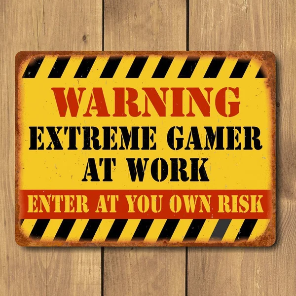 

Warning Extreme Gamer At Work Tin Sign Metal Sign Metal Poster Metal Decor Metal Painting Wall Sticker Wall Sign Wall Decor