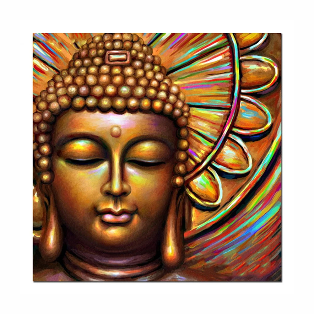 Статуя Будды 5D Сделай Сам алмазная живопись квадратные круглые стразы хобби