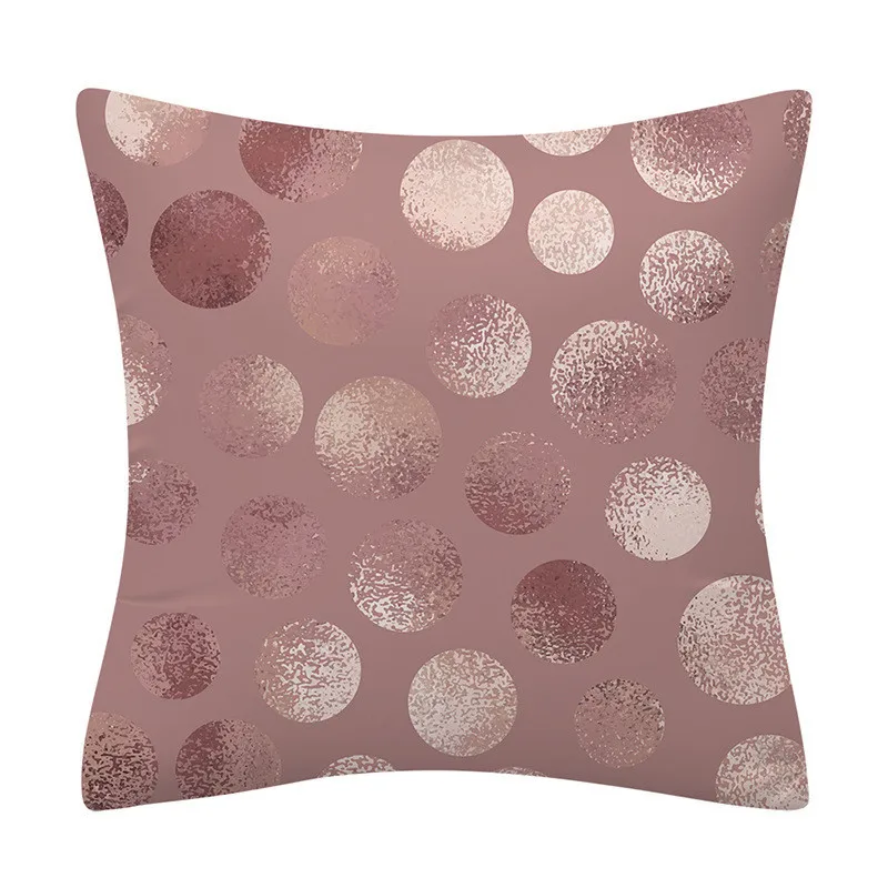 

Rose Gold Decorative Cushion Cover 45x45cm Sofa Pillow Case Cover Peach Skin Throw Pillow Home Decoration for living Room Bed