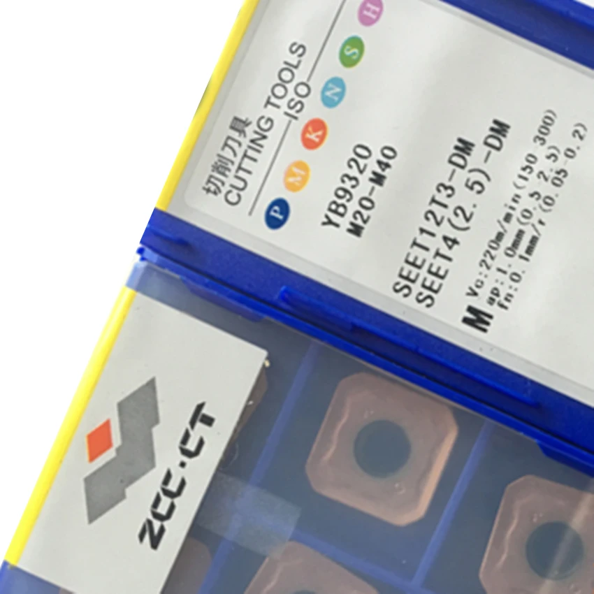 

ZCC.CT SEET12T3-CF YBG102/SEET12T3-CM YBG102/SEET12T3-CR YBD152/SEET12T3-DM YB9320 SEET42.5 CNC carbide inserts 10PCS/BOX