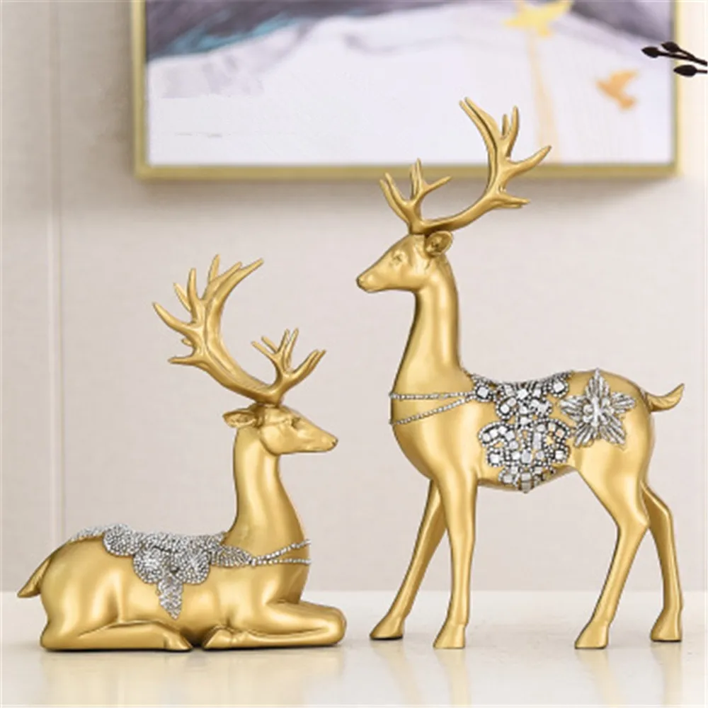 2 шт. любит олень украшения ручной работы из смолы бисера пара оленей мебель