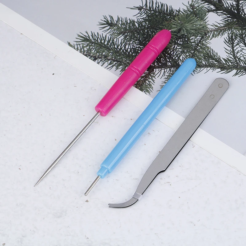 

3Pcs Tweezer Quilling Needles Slotted Pen Tool Kit Quilling Paper DIY Set For Classroom Shop Wedding Party Decoration Paper Tool
