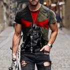 Мужская популярная Повседневная футболка с цифровым 3D принтом и коротким рукавом, модная трендовая Спортивная футболка с 3D принтом