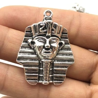 6pcs ancient egyptian pharaoh head pendant for jewelry making diy handmade bracelet necklace keychain accessories wholesale