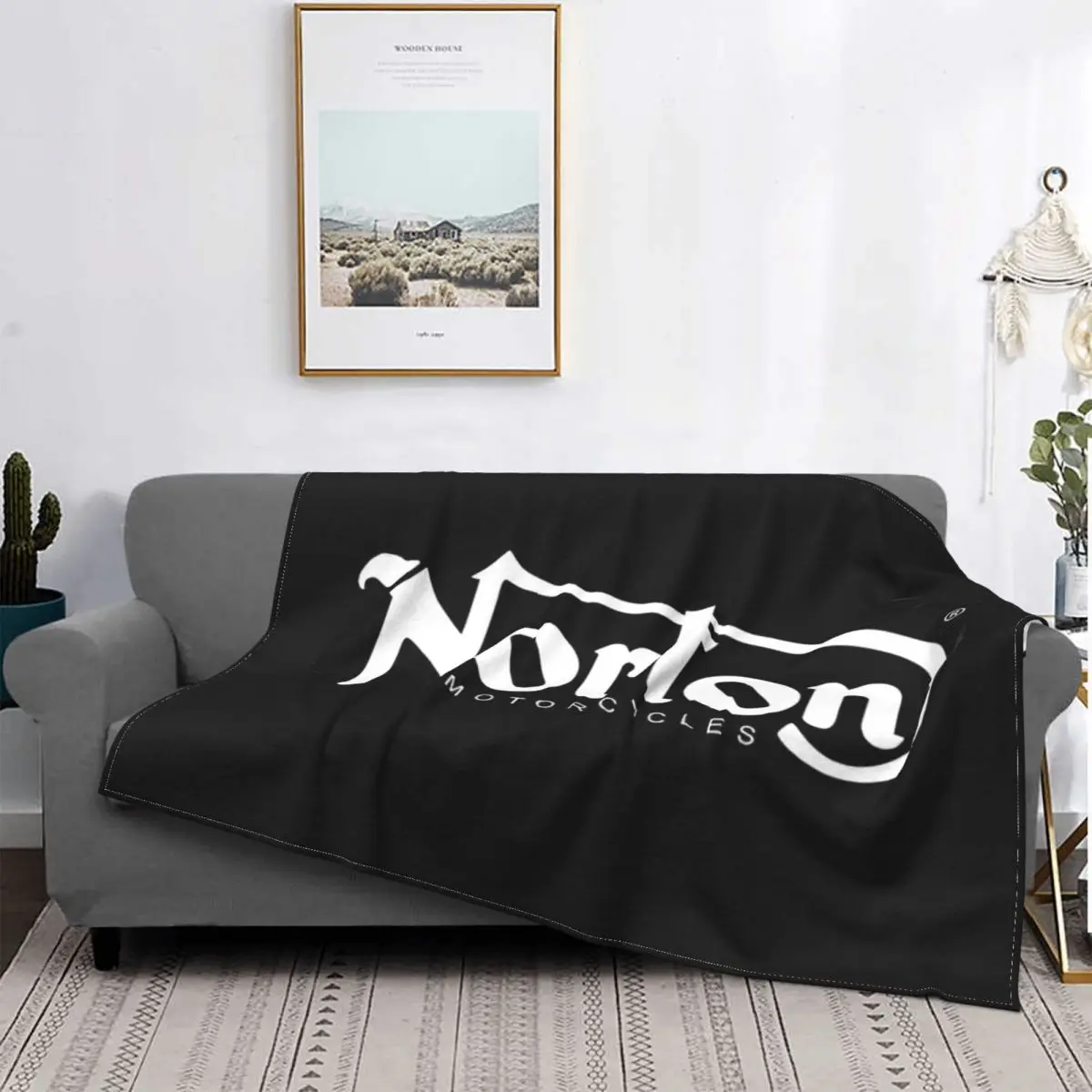 

Norton-Manta con capucha para motocicleta, para cama colcha, alfombra a cuadros de muselina, el más vendido