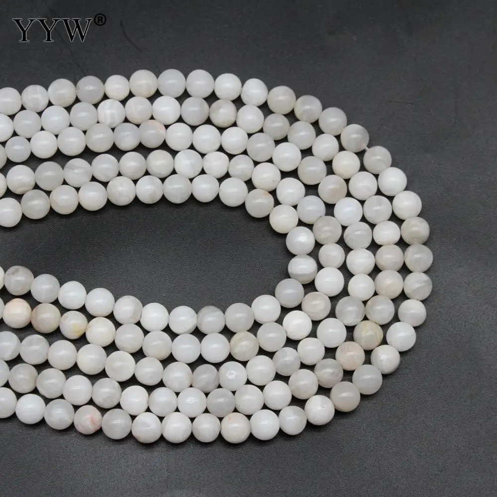 

Natural White Agates Loose Round Beads 4mm 6mm 8mm 10mm 12mm White Agates Beads for Jewelry Making Needlework 38cm Strand