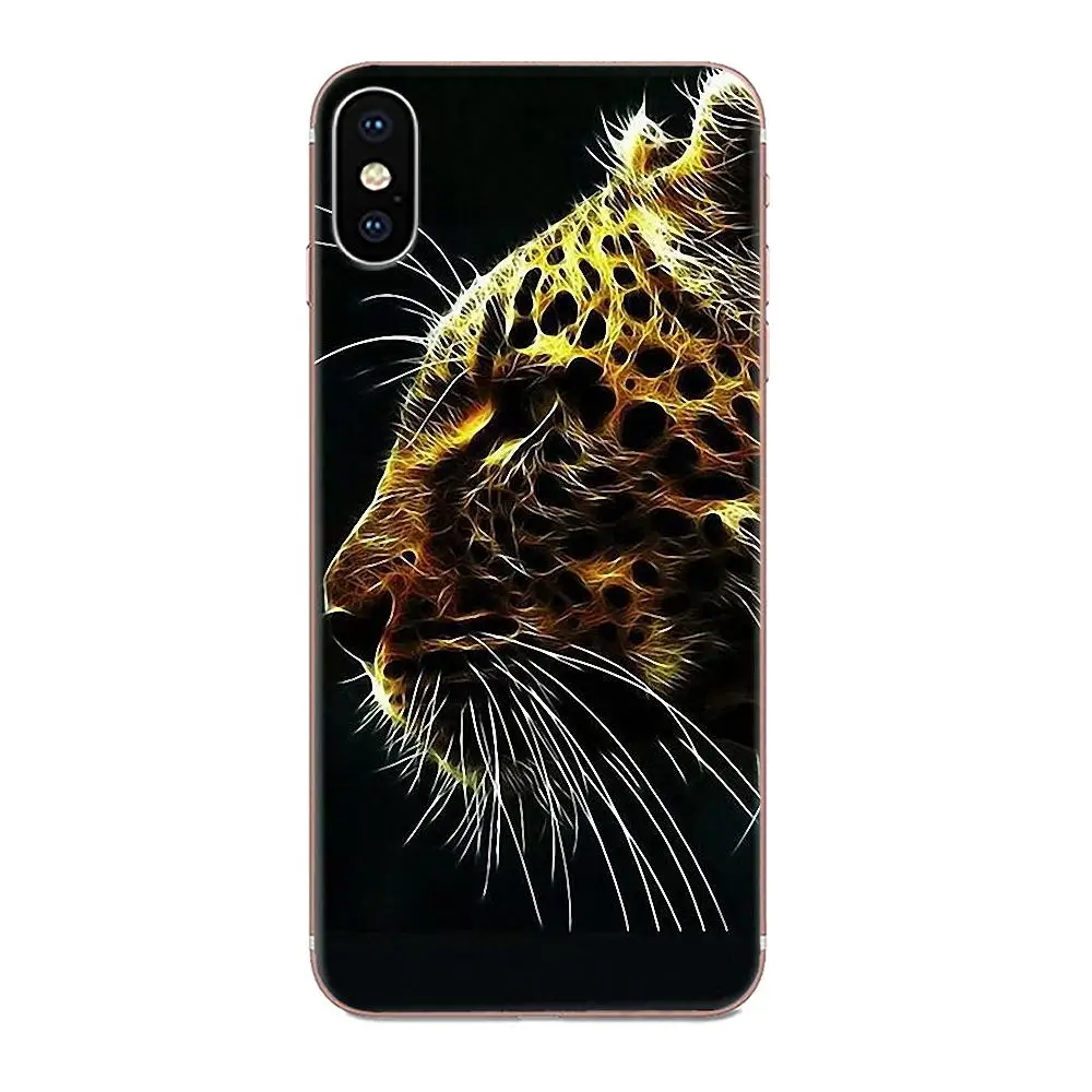 Тонкий термополиуретановый силиконовый чехол &quotВолк тигр Лев Леопард медведь