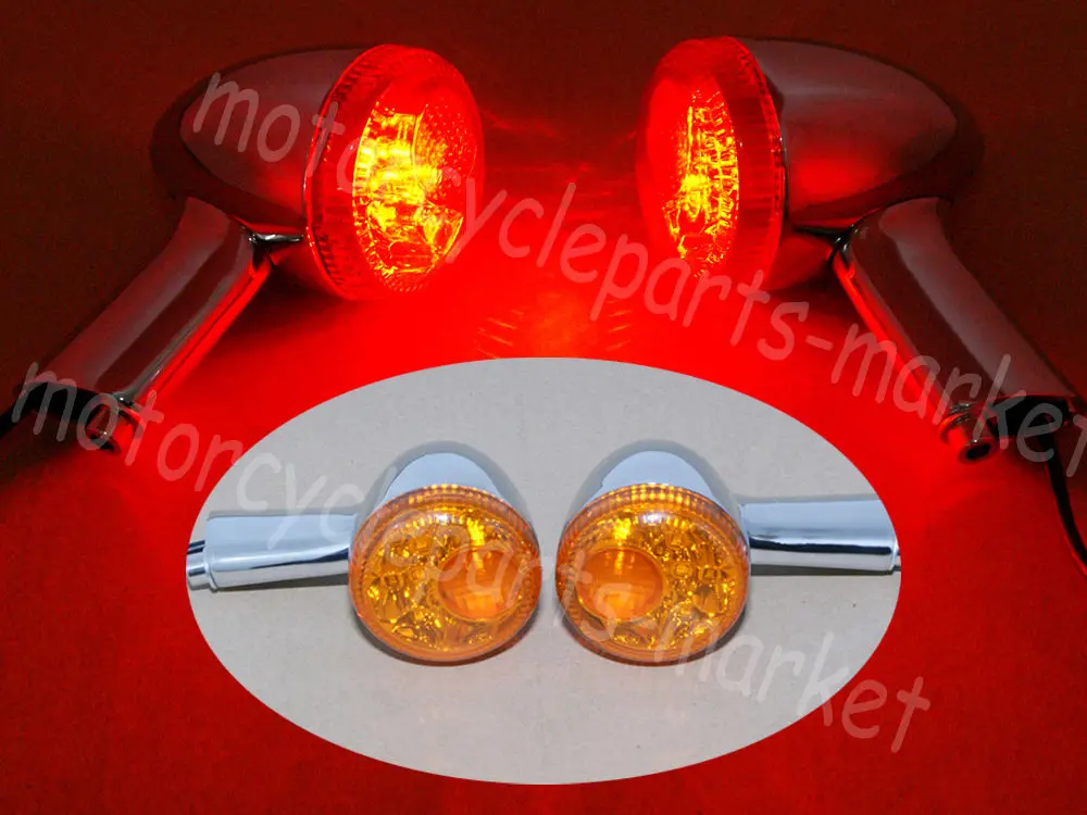 Желтый задний светодиодный указатель поворота для мотоцикла Световой индикатор